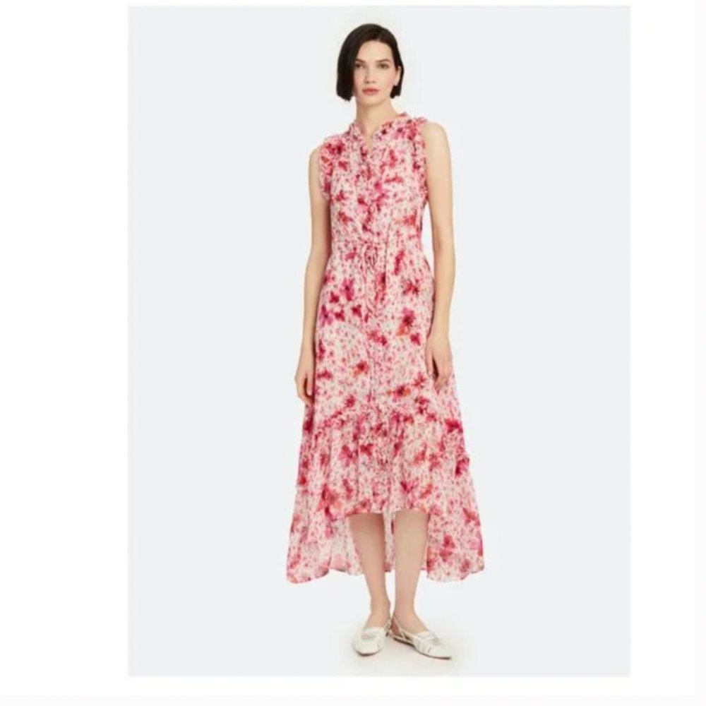 MISA Los Angeles Aurelie Ruffled Midi Dress